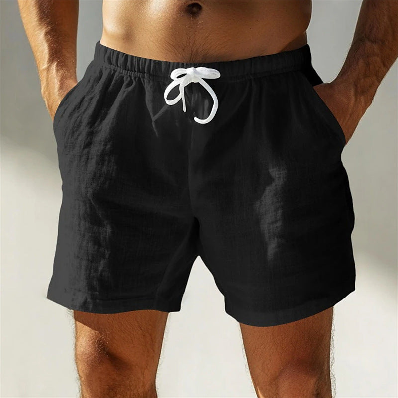 Pure Cotton Casual Solid Color Breathable Outdoor Short Shorts