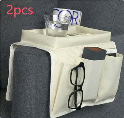 Handrail Couch Armrest Arm Rest Organizer Remote Control Holder Bag On TV Sofa