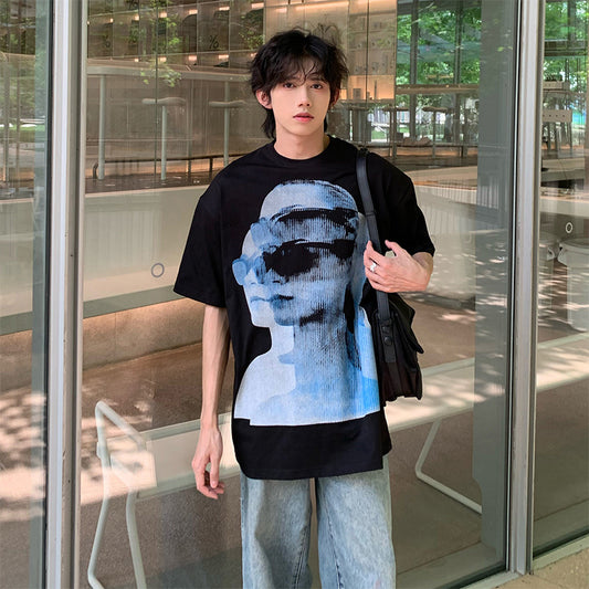 High Street Hipster Short-sleeved T-shirt Guy