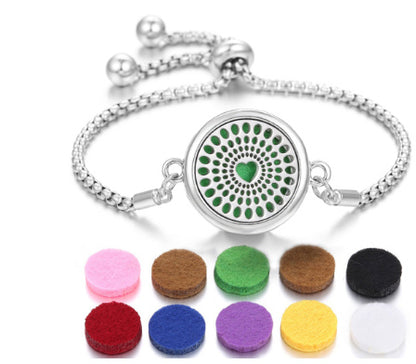 Lucky Tree Aromatherapy Oil Stainless Steel Alloy Bracelet