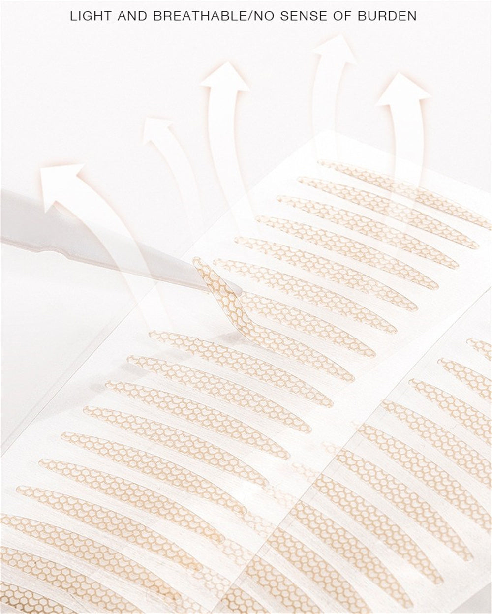 Female Seamless Natural Swollen Eye Bubble Fiber Mesh Single And Double Sides Flesh Color College Lace Invisible Double Eyelid Patch