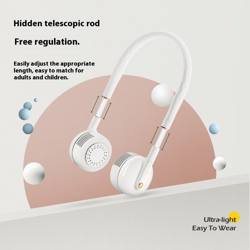 Turbo-type Hanging Neck Fan Lazy Portable Student Mute Handheld