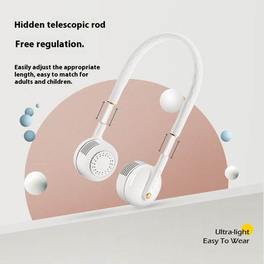 Turbo-type Hanging Neck Fan Lazy Portable Student Mute Handheld