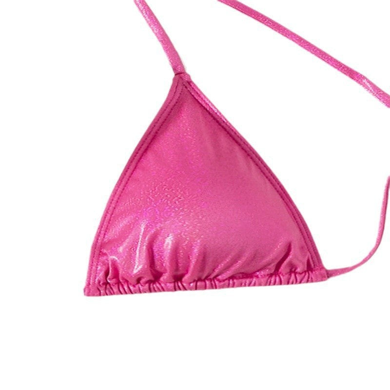 Pure Color Tied Beach Sexy Bikini Hot Spring Split Swimsuit Female Bikini