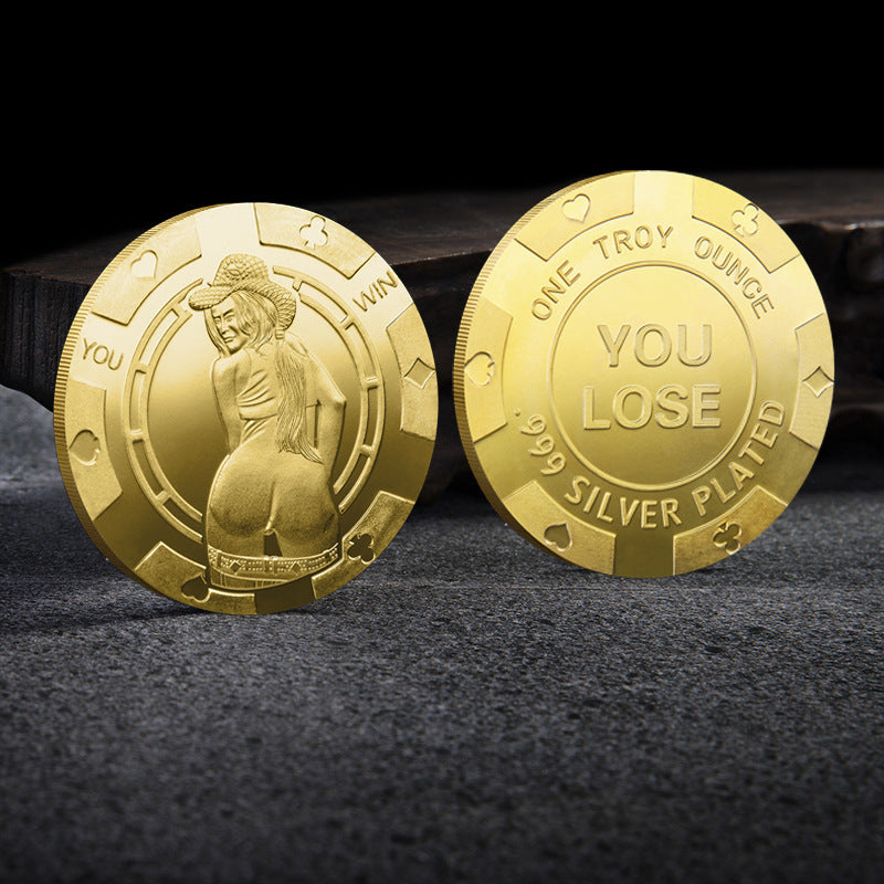 Metal Commemorative Coins Lucky Gifts Gold Plate