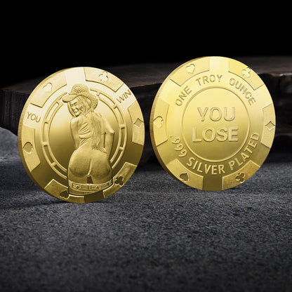 Metal Commemorative Coins Lucky Gifts Gold Plate