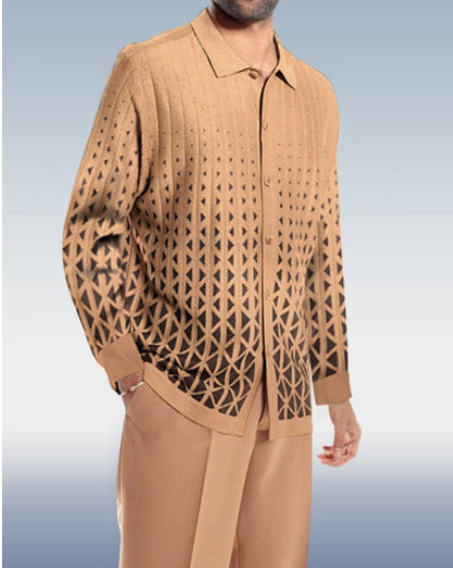 Large Men's Short-sleeved Lapel Shirt Casual Trousers Suit