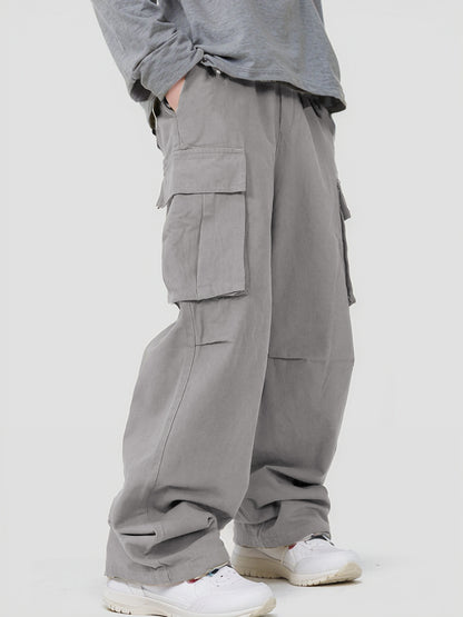 Loose Straight Track Pants Men