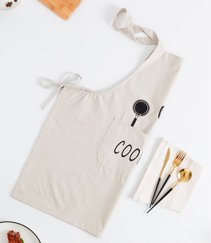 Korean style simple cutlery cotton apron