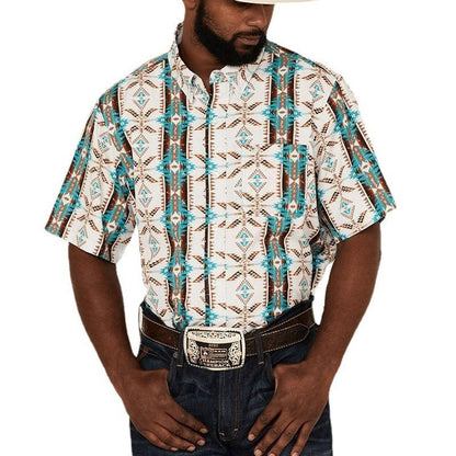 Loose Printed Short Sleeve Shirt