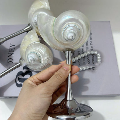 Ins Handmade Shell Conch Wine Glass Aromatherapy Dish
