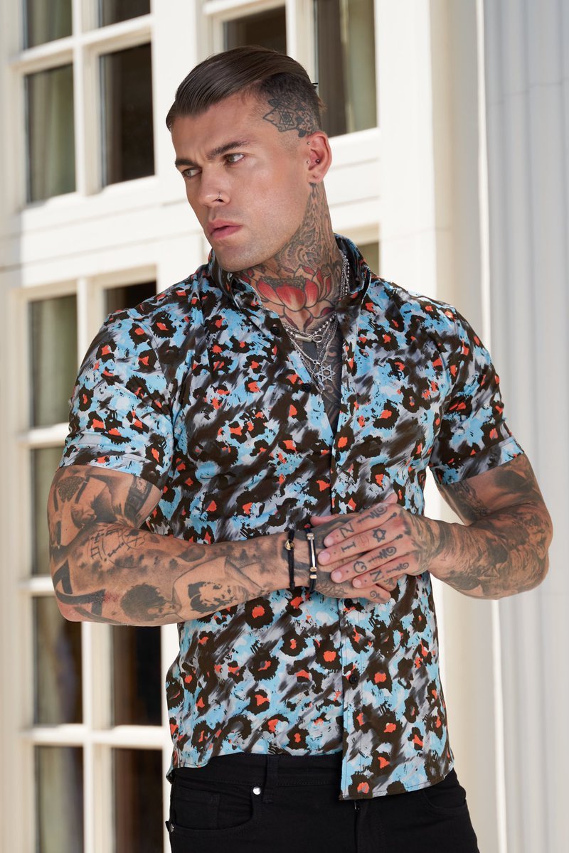 Loose Printed Short Sleeve Shirt