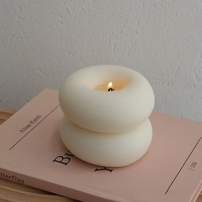 Ins Style Donut Ring Aromatherapy Candle Creative Home