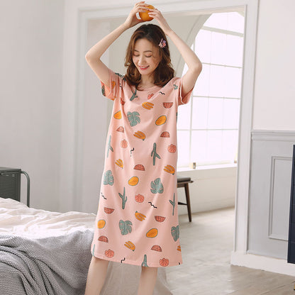 Nightdress Short Sleeve Ladies Summer Homewear Set