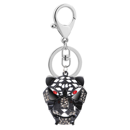 Little Creative Gifts Leopard Head Keychain Alloy
