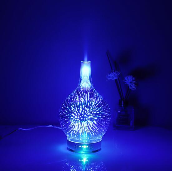 Glass colorful 3D aromatherapy machine night light