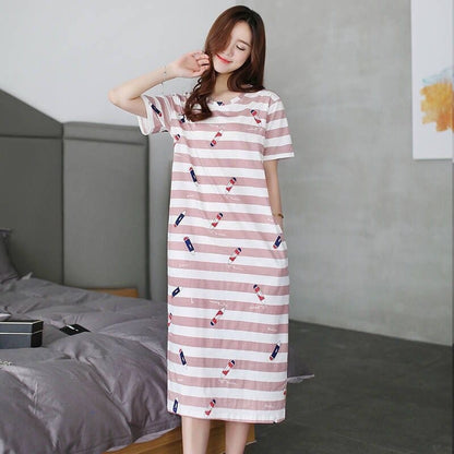 Nightdress Short Sleeve Ladies Summer Homewear Set