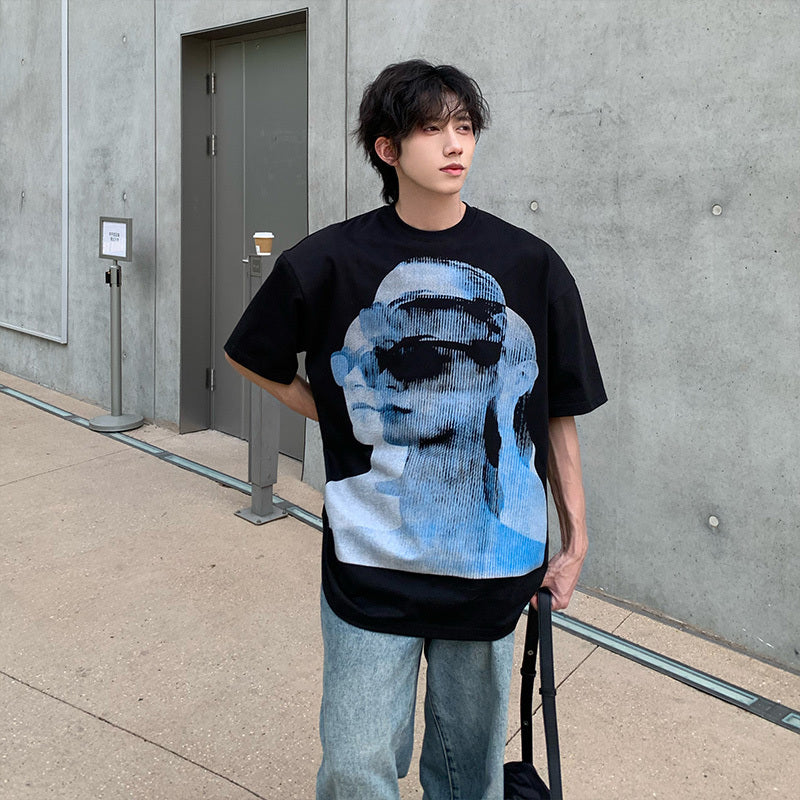 High Street Hipster Short-sleeved T-shirt Guy