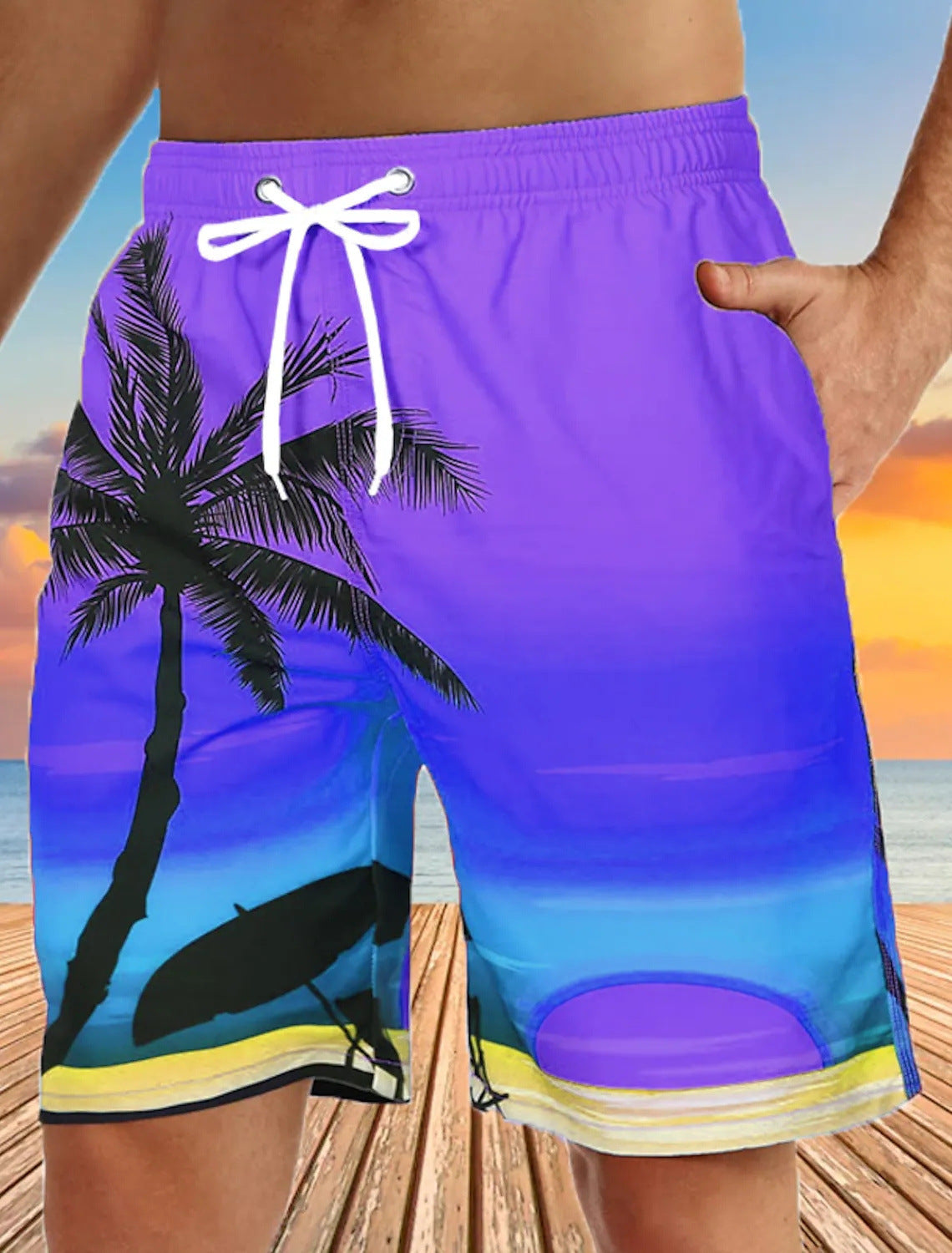 Men's Beach Pants Summer Cool Quick-drying Loose Big Panties