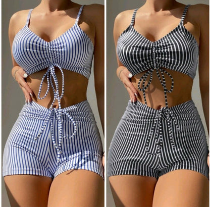 Women's High Waist Split Bikini Swimsuit