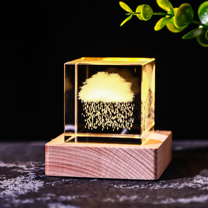 Moon Solar System Galaxy Crystal Cube Decoration Gifts