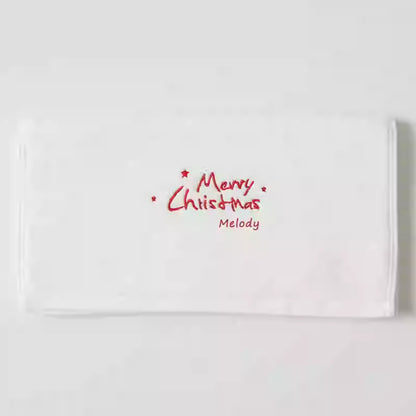 Customized Christmas Gift Name Enterprise Handheld Gift Pure Cotton Absorbent Towel