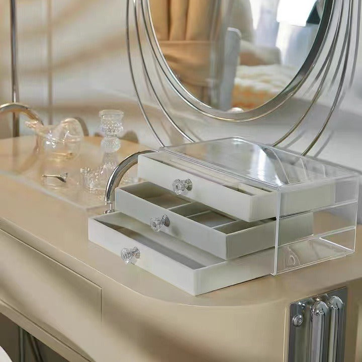 Jewelry Box Three-layer Anti-oxidation Storage Box Flannel Exquisite