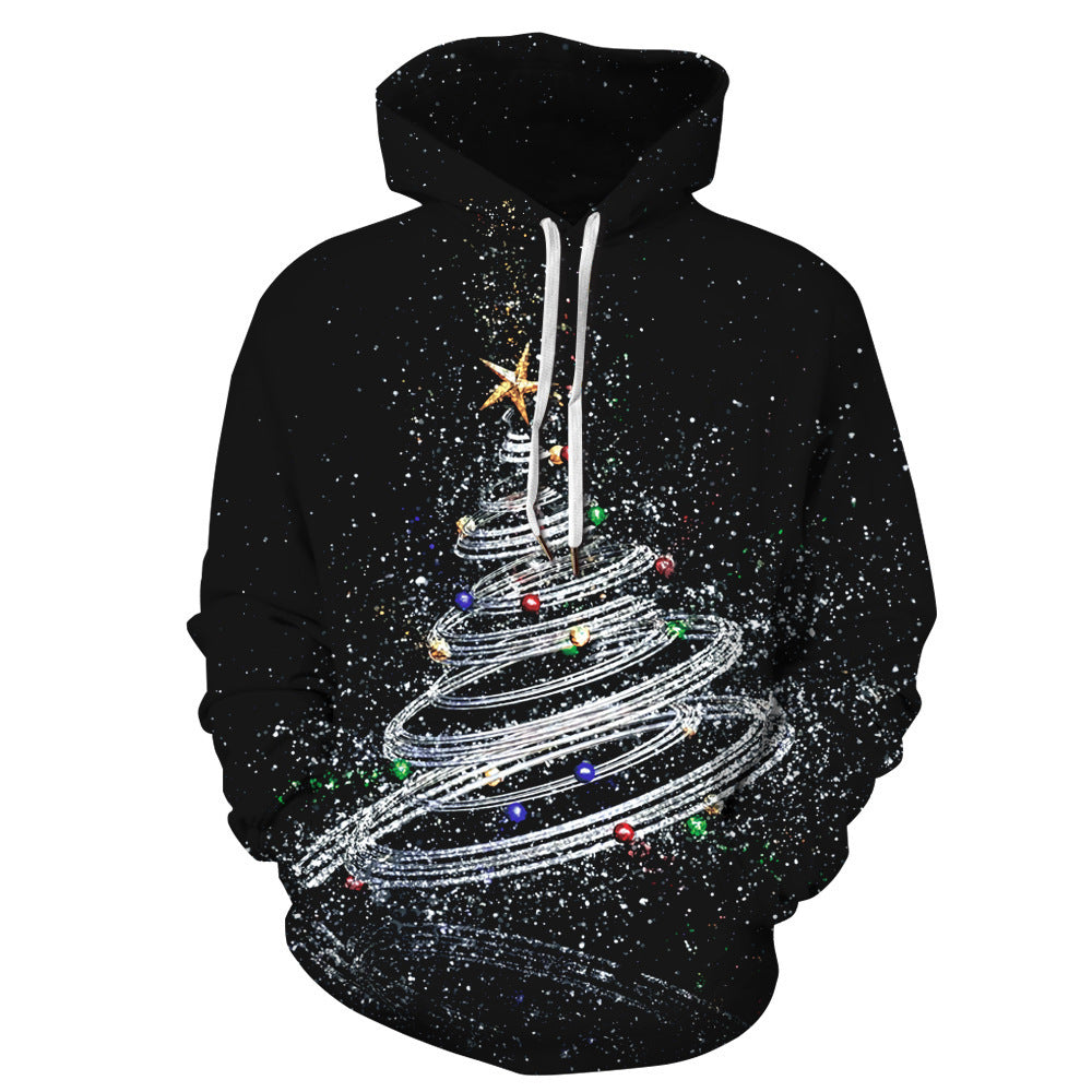 Christmas 3d Digital Printing Long-sleeved Hoodie