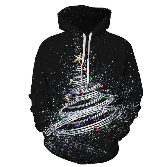 Christmas 3d Digital Printing Long-sleeved Hoodie