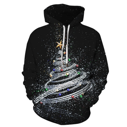 Christmas 3d Digital Printing Long-sleeved Hoodie