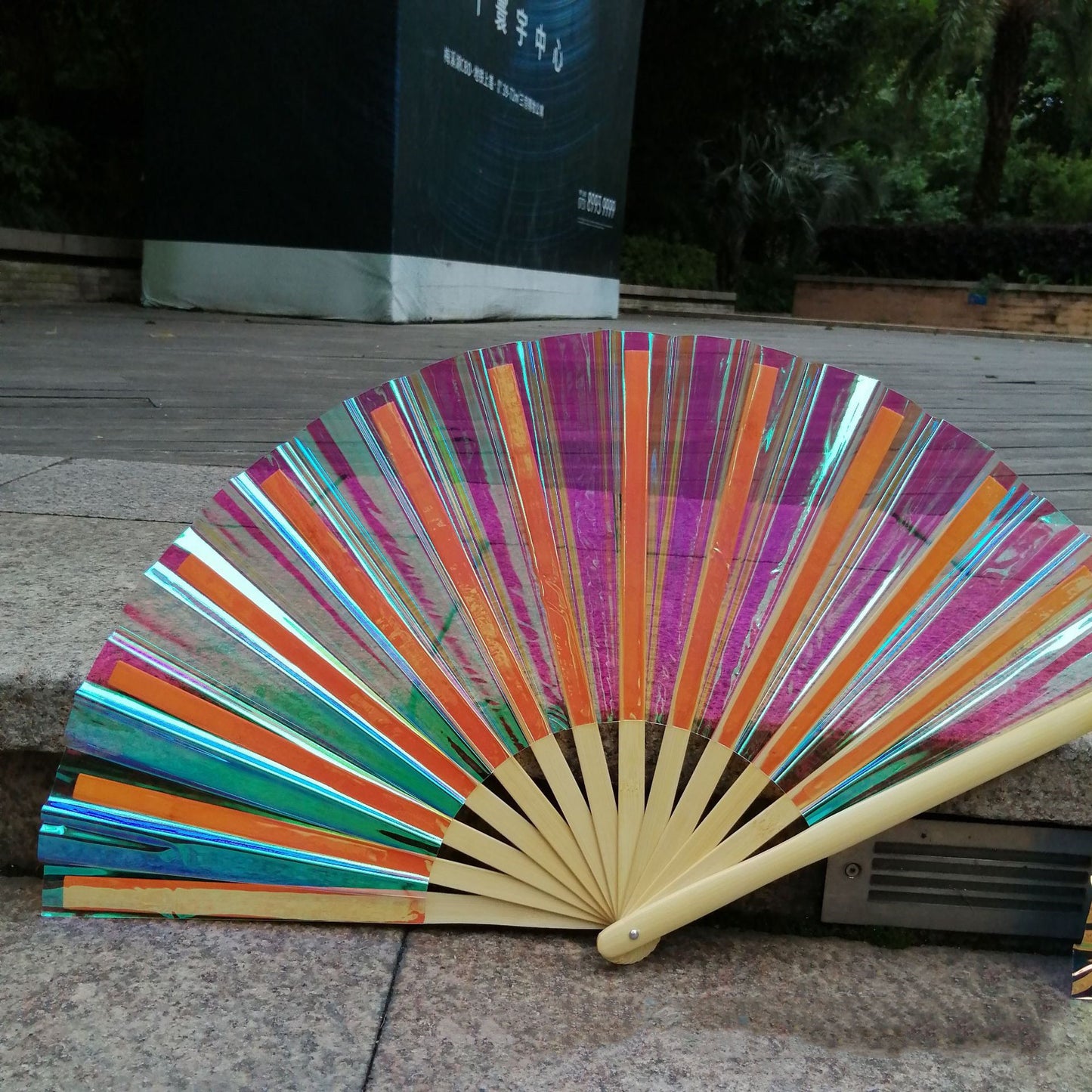 Fashion Single-sided Personality PVC Folding Fan