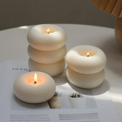 Ins Style Donut Ring Aromatherapy Candle Creative Home