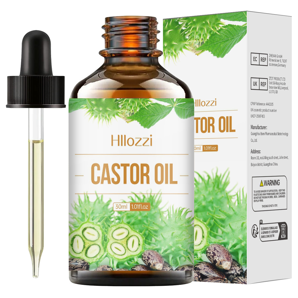 30ml Organic  Oil Aromatherapy Massage Aromatic Skin Care Castor Oil