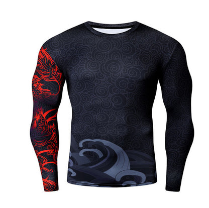 3D Printed Loose Round Neck Pullover Men's T-shirt