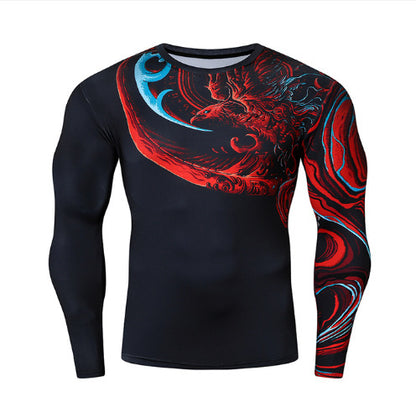3D Printed Loose Round Neck Pullover Men's T-shirt