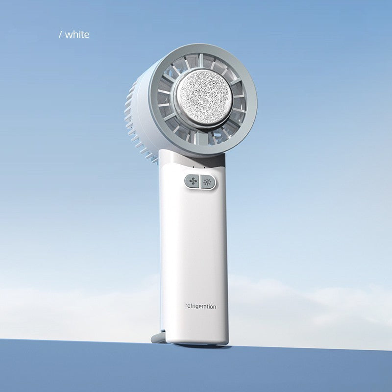 Ice Cooling Fan Handheld USB Rechargeable