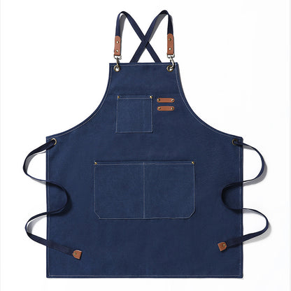 Thickened Canvas Jean Apron Household Barista Kitchen Restaurant