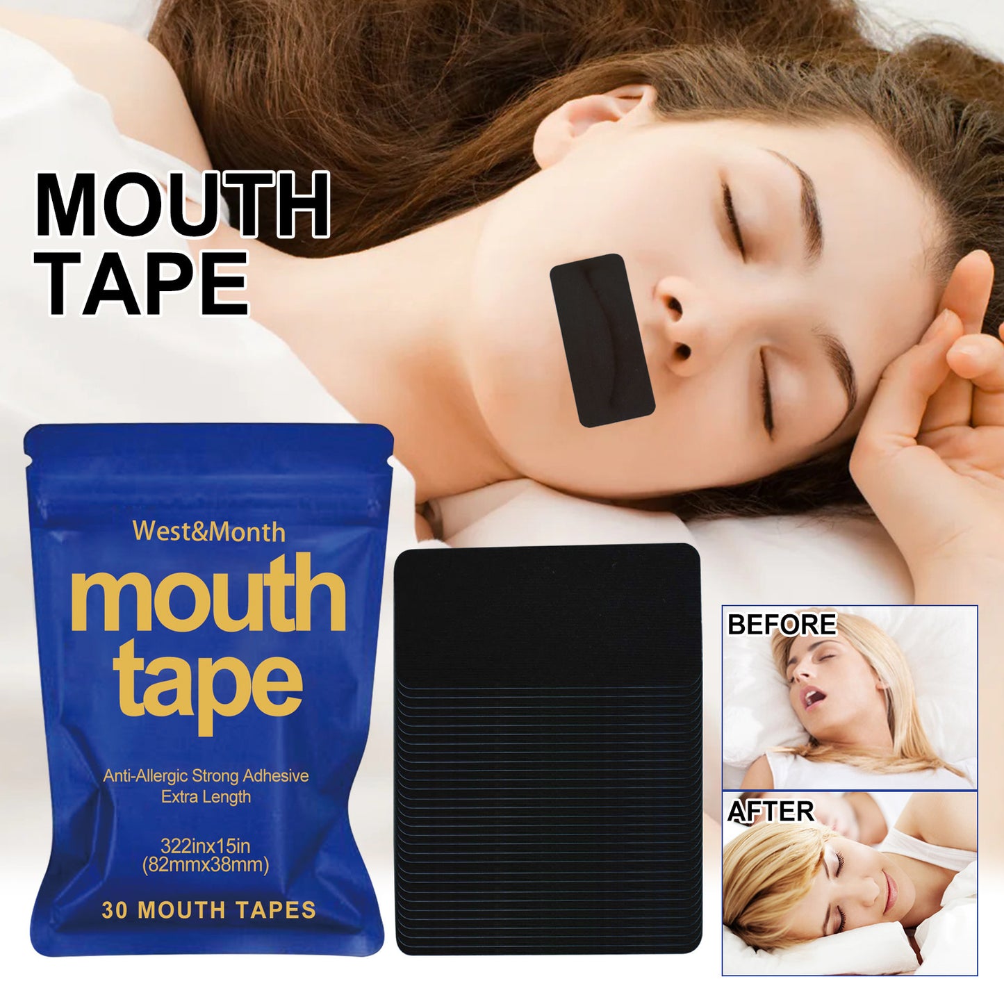 Closed Mouth Anti-snoring Sleep Stickers