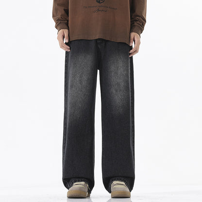 Trend Half Elastic Waist Jeans For Men