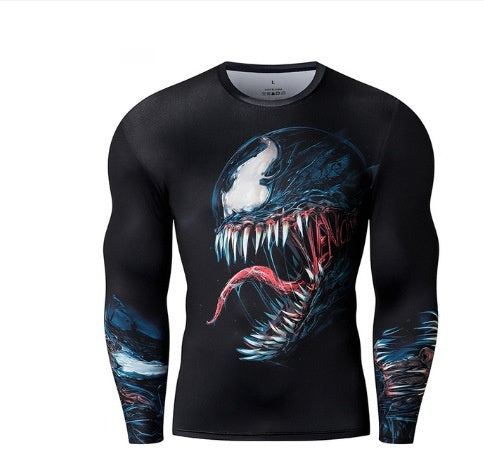 3D Printed Loose Round Neck Pullover Men's T-shirt