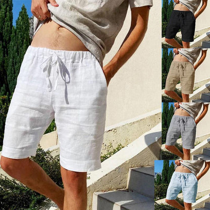 Men's Loose Cotton And Linen Casual Shorts