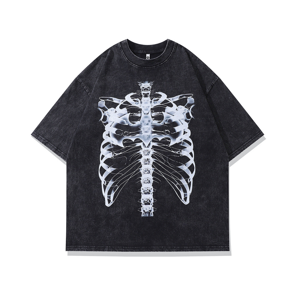 Retro Cartoon Printed Loose Round Neck Short Sleeve T-shirt