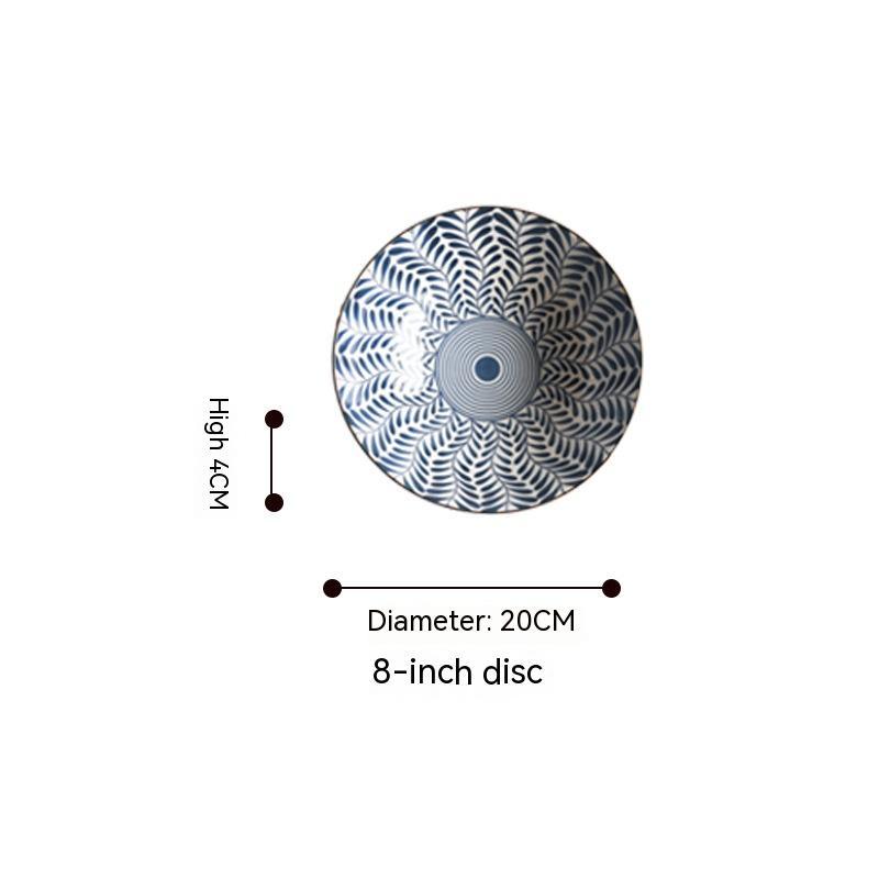 Underglaze Willow Pattern Japanese Ceramic Tableware Plate