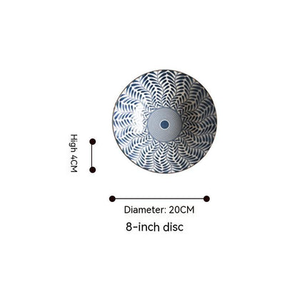 Underglaze Willow Pattern Japanese Ceramic Tableware Plate
