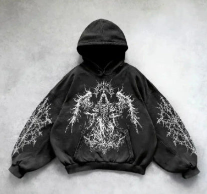 Washed Hooded Sweater Pullover Hoodie