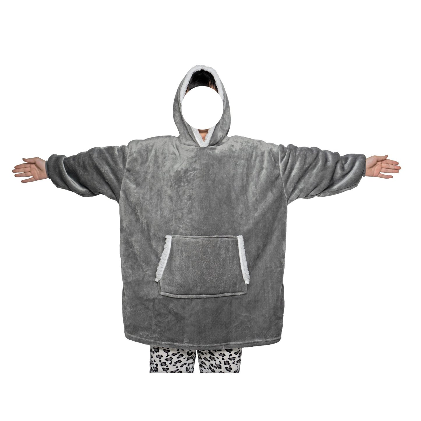 Lazy Pullover Nightgown TV Blanket Hooded Warm Cold-proof Pajamas