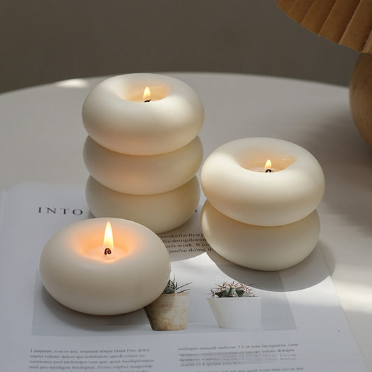 Ins Style Donut Ring Aromatherapy Candle Creative Home