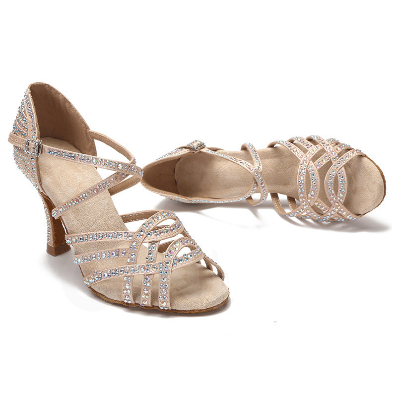 Women's High Heel Diamond Indoor Dance Sandals