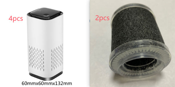 Spring New Arrival Mini Portable Car Air Purifiers With Usb Cable Charging Home Office HEPA Filter Car Air Purifier