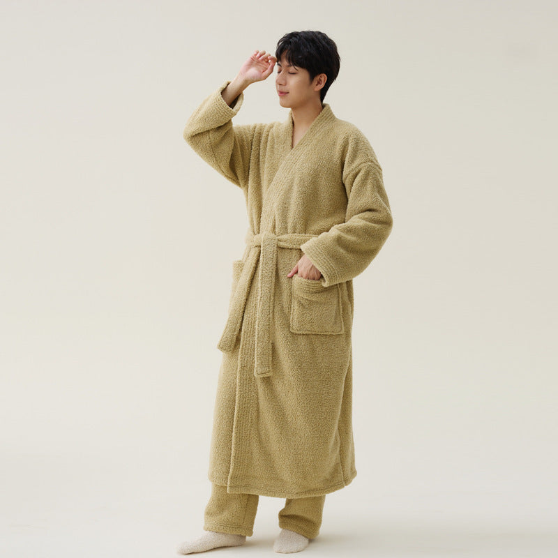 Coral Fleece Thickened Men's And Women's Nightgown